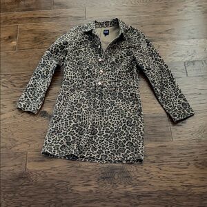 GAP Animal Print Long Sleeve Dress